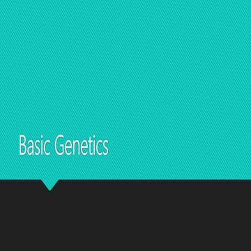 1. basic genetics