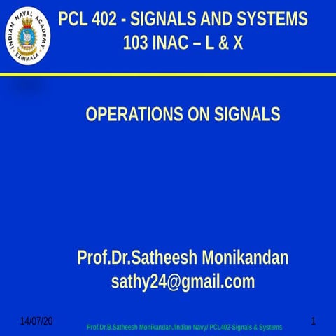 1.1.Operations on signals