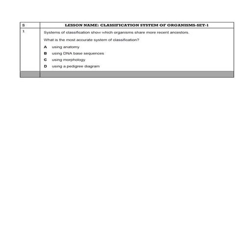 1.1 classification system of organisms-set-1-qp | PDF