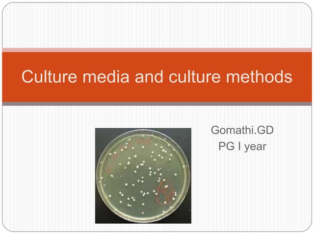 1.culture media and culture methods