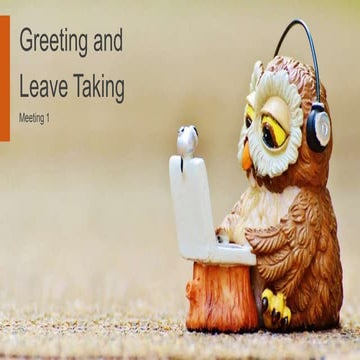 Greeting and Leave Taking