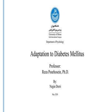 Adaptation to Diabetes Mellitus