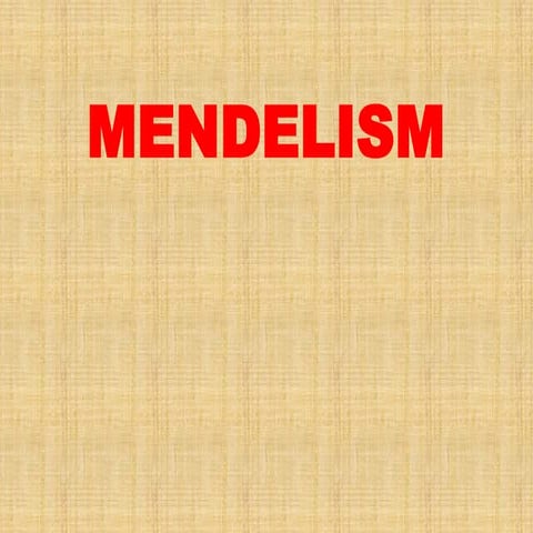 Mendelism