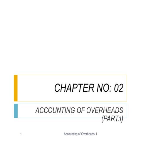 #Accounting of Overhead Part:I TYBCOM #Theory of Accounting of Overhead by Sh...