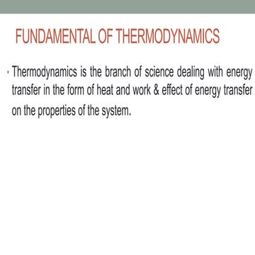 Fundamentals of Thermodynamics