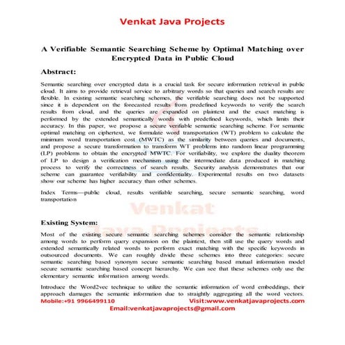 1.a verifiable semantic searching scheme by optimal matching over encrypted d...