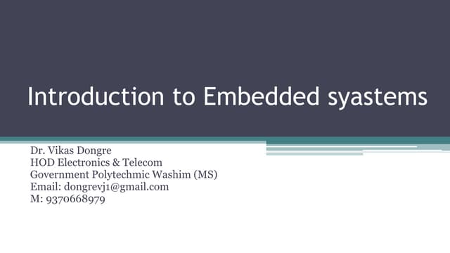 1. advantages and applications of embedded system