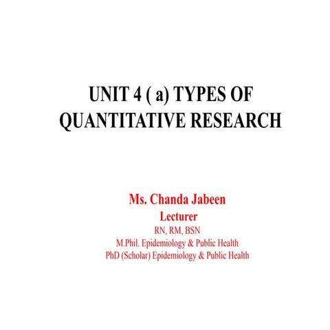 1. quantitative research types