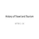 1.History of Travel and Tourism