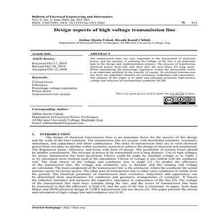 Design aspects of high voltage transmission line