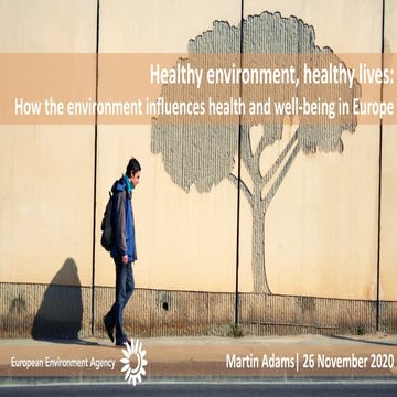 Martin Adams, EPA, HSE and ESRI, Environment, Health and Wellbeing Conference...
