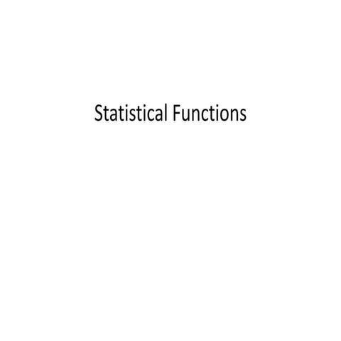 1. statistical functions in excel
