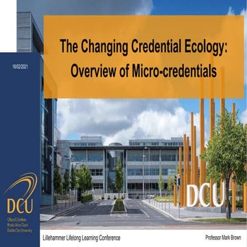 The Changing Credential Ecology:  Overview of Micro-credentials