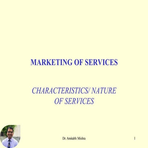 Characterstics and Nature of Services | PDF