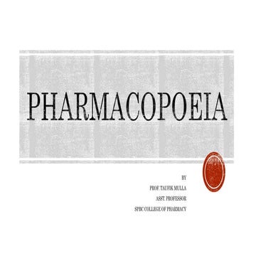 PHARMACOPOEIA