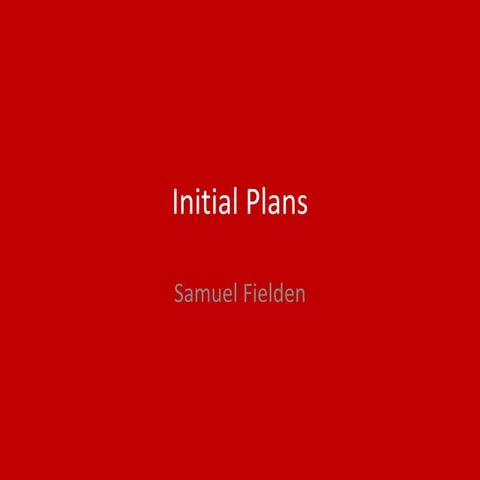 1. initial plans