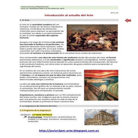 Introducción a la Historia del Arte.