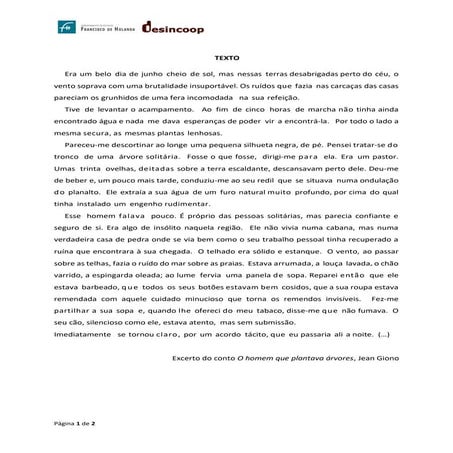 Avaliação da fluência da leitura e compreensão do texto