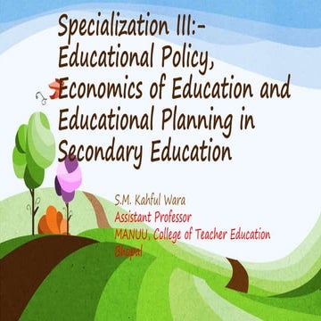 1.1 concept, features, need, importance and goals of educational policy