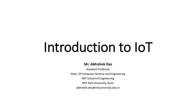 1. Introduction to IoT