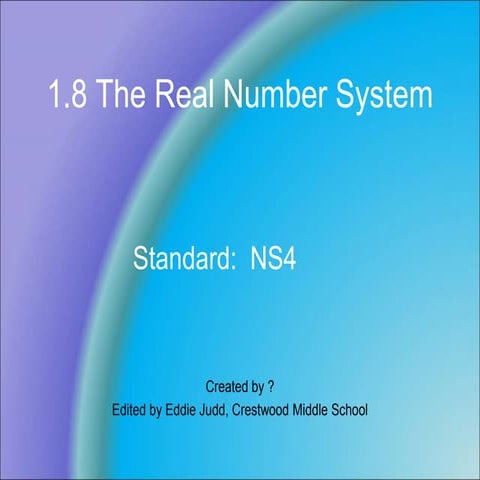 Real Number System