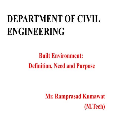 Built Environment | PPTX