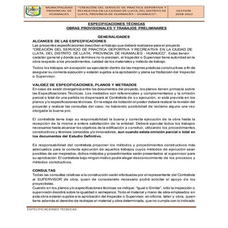 1. obras provisionales, trabajos preliminares,