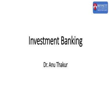 Evolution of investment banking