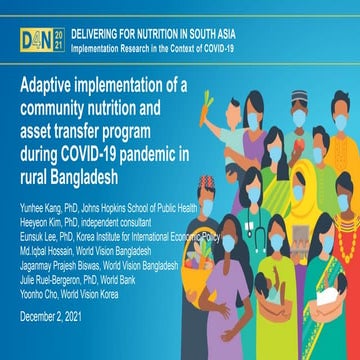 Adaptive implementation of a community nutrition and asset transfer program d...