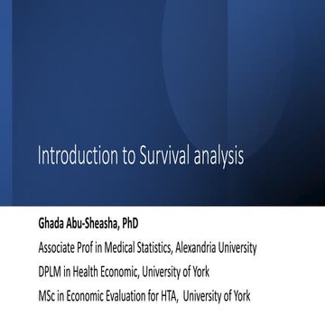 1. Introduction to Survival analysis