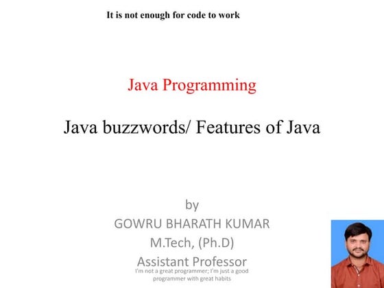 Presentation on Core java | PPTX
