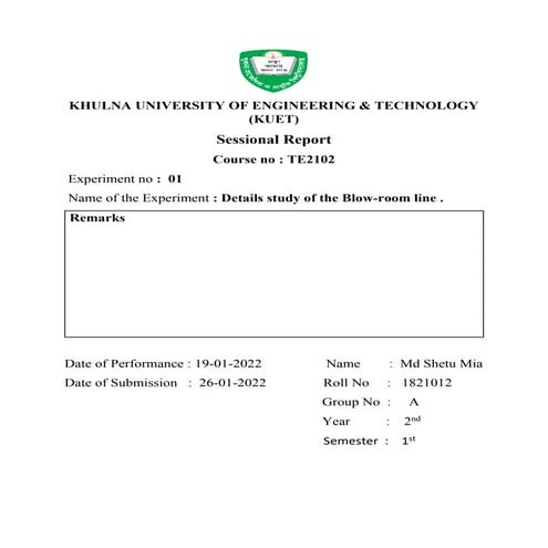 1.0 Details study of the Blow-room line ..pdf