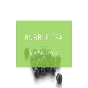 How to make bubble tea presentation | PPTX