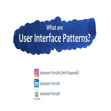 What are UI Patterns? | PPT