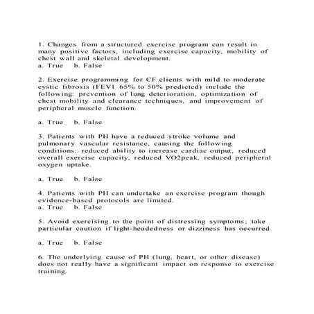 Test Bank for Therapeutic Exercise Foundations and Techniques 6th ...
