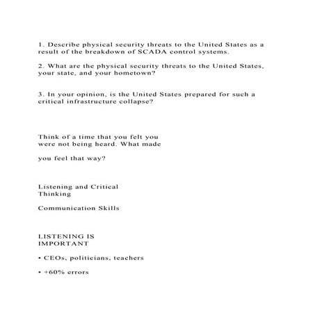 1. Describe physical security threats to the United States as a re.docx