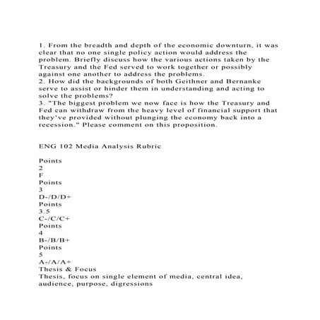 1. From the breadth and depth of the economic downturn, it was cle.docx