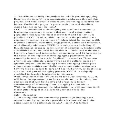 1. Describe more fully the project for which you are applying. Des.docx