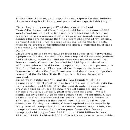 1. Evaluate the case, and respond to each question that follows th.docx