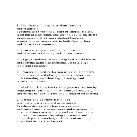 Iste standards for educators (permitted educational use) | PDF