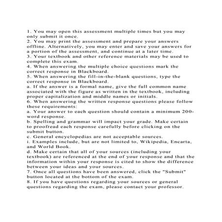 1. You may open this assessment multiple times but you may only su.docx