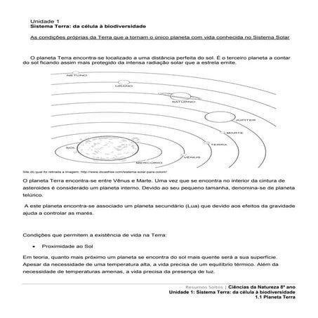 Elementos da vida no Planeta Terra | PDF