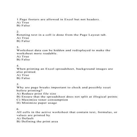 1 page footers are allowed in excel but not headers a trueb docx