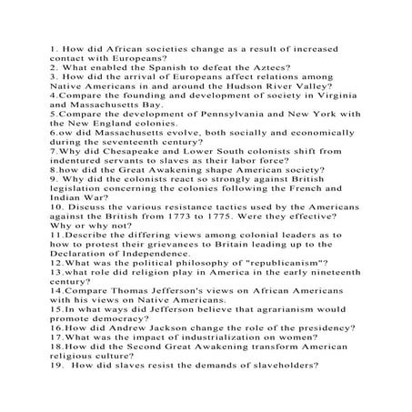 1. How did African societies change as a result of increased contact.docx