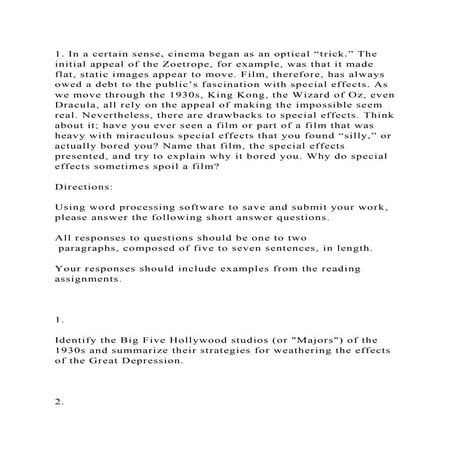 1. In a certain sense, cinema began as an optical trick.” The initi.docx