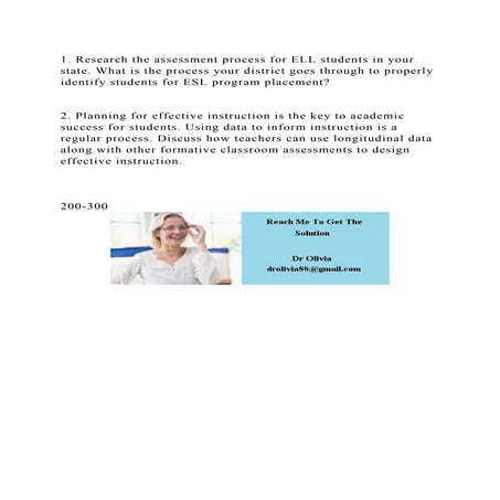 1. Research the assessment process for ELL students in your state. W.docx