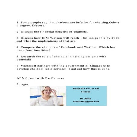 1. Some people say that chatbots are inferior for chatting.Other.docx