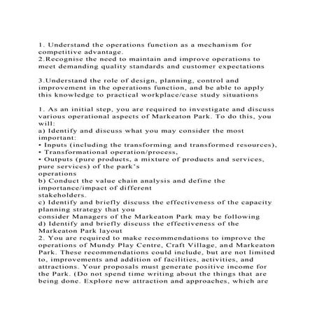 1. Understand the operations function as a mechanism for competiti.docx