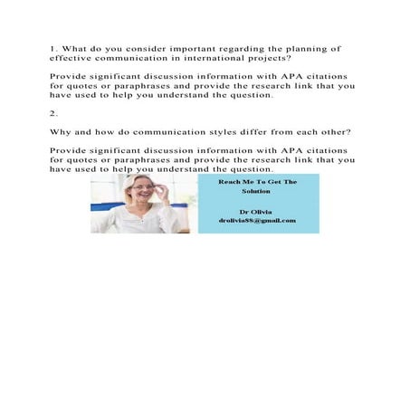 1. What do you consider important regarding the planning of effectiv.docx