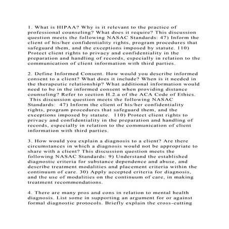 1. What is HIPAA Why is it relevant to the practice of professional.docx